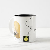 Jules der Sänger Zweifarbige Tasse (Vorderseite Links)