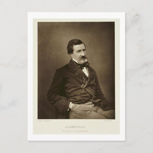 Jules Francois Felix Husson, 'Champfleury' (1821-8 Postkarte (Vorderseite)