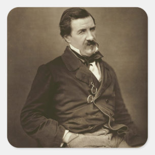 Jules Francois Felix Husson, "Champfleury" (1821-8 Quadratischer Aufkleber