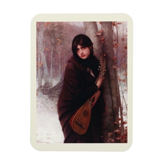 Jules Joseph Lefebvre, Mädchen mit Mandolin Art Magnet (Vertikal)