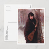Jules Joseph Lefebvre, Mädchen mit Mandoline Postkarte (Vorne/Hinten)