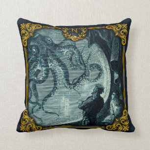 Jules Verne 20000 Ligen Throw Pillow 2 Kissen