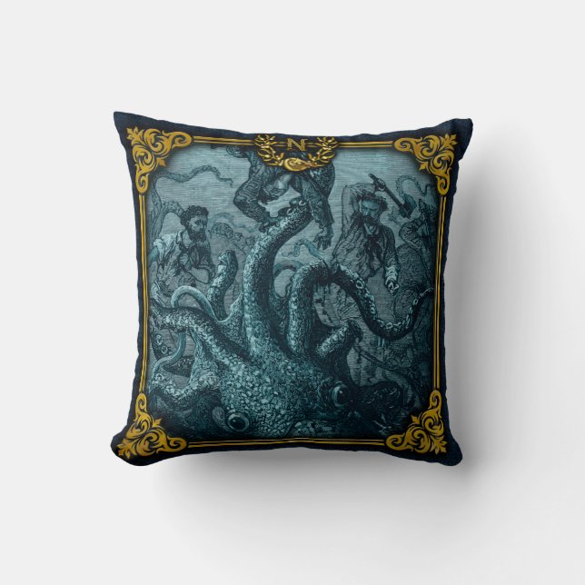 Jules Verne 20000 Ligen Throw Pillow 3 Kissen (Vorderseite)
