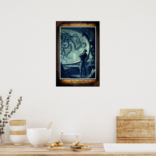 Jules Verne 20000 Ligen under the Sea Poster 3 (Küche)