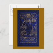 Jules Verne A Floating City Antique Book Cover Postkarte (Vorne/Hinten)