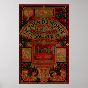 Jules Verne auf der ganzen Welt in achtzig Tagen Poster