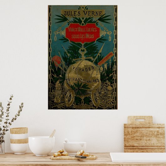 Jules Verne Außergewöhnliche Fahrten Poster (Küche)