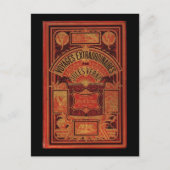 Jules Verne Außergewöhnliche Reisen Buchabdeckung Postkarte (Vorderseite)