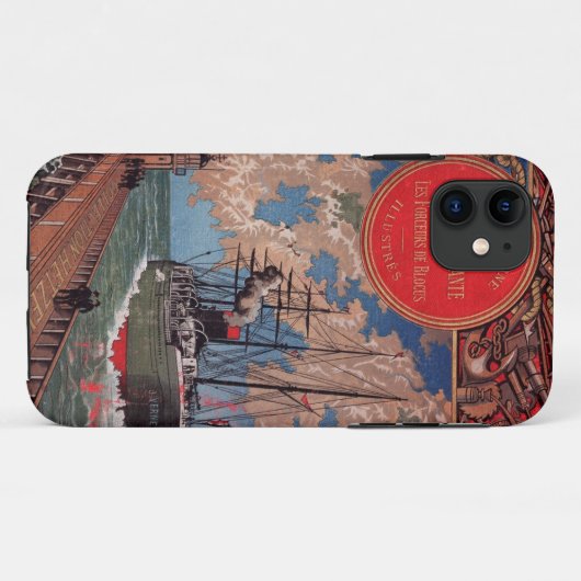 Jules Verne Case-Mate iPhone Hülle (Rückseite (Horizontal))