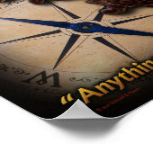 Jules Verne Gedenkposter Poster (Ecke)