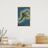 Jules Verne "Mysterious Island Lincoln Island Kart Poster (Küche)