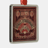 JULES VERNE "REISEN EXTRAORDINAIRES" (1878) SILBERNES ORNAMENT (Rechts)