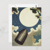 Jules Verne Von der Erde zum Mond (1865) Postkarte (Vorne/Hinten)