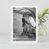 Jules Vernes Hauptmann Nemo lenkt den Nautilus Dankeskarte (Stehend Vorderseite)