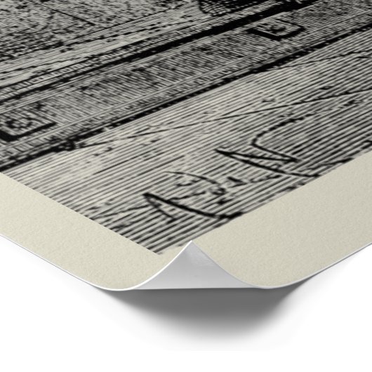 Jules Vernes Hauptmann Nemo lenkt den Nautilus Poster (Ecke)