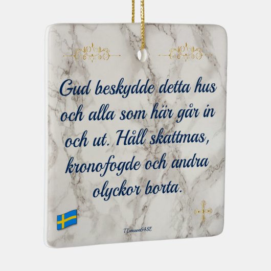 Julgransprydnad Keramik — Gud beskydde Keramikornament (Rechts)