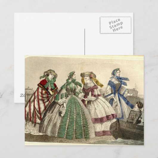 Juli 1859 Mode Postkarte (Vorne/Hinten)