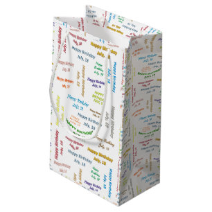 Juli, 18 Geburtstagsgeschenktasche Kleine Geschenktüte