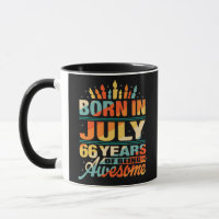 Juli 1956 66 Jahre alt 66. Geburtstag Geschenkkerz