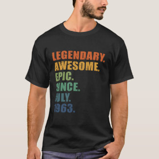 Juli 1963 60 Jubiläum 60. T-Shirt