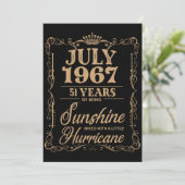 Juli 1967 51 Jahre Sonnenschein Geburtstag t-s Karte (Stehend Vorderseite)