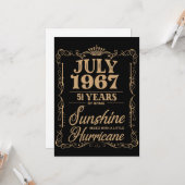 Juli 1967 51 Jahre Sonnenschein Geburtstag t-s Karte (Vorderseite/Rückseite Beispiel)