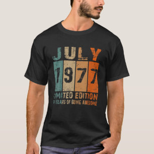 Juli 1977 Limited Edition 44th Birthday 44 Year Ol T-Shirt