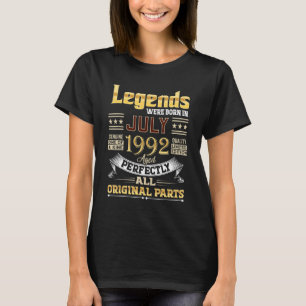 Juli 1992 30 Jahre alt 30 Geburtstage Legenden war T-Shirt