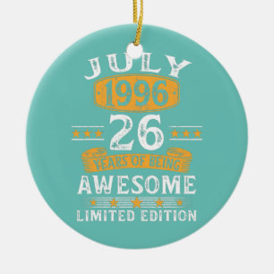 Juli 1996 26 Jahre altes Geschenk für Männer Vinta Keramik Ornament