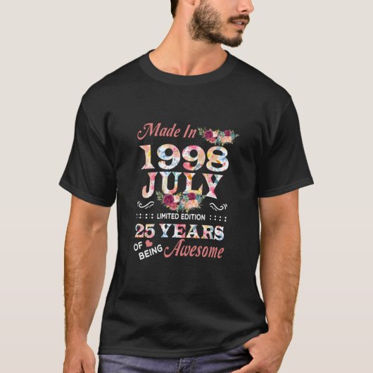 Juli 1998 Flower 25. T-Shirt (Vorderseite)