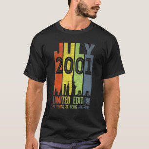 Juli 2001 21 Jahr alt 2001 Geburtstag T-Shirt
