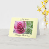 Juli 2013 Geburtstag Karte (Gelbe Blume)