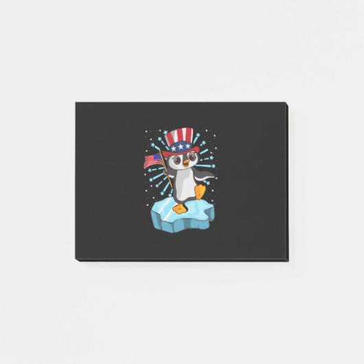Juli 2021 Pinguin Post-it Klebezettel (Vorderseite)