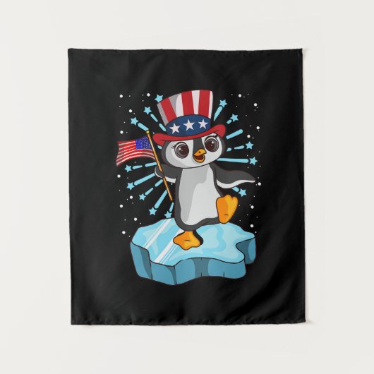 Juli 2021 Pinguin Wandteppich (Vorderseite)