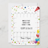 Juli 2022 Kalender Glückwünsche Geburtstag Einladu Einladung (Rückseite)