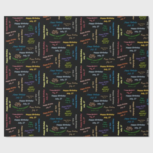 Juli, 27 Geburtstag Geschenkpapier (Flach)