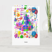 Juli, 28 Geburtstag Grußkarte geklappt Karte (Rückseite)