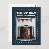 JULI 4| Blue Stars | Foto | Amerikanischer Unabhän Postkarte (Vorne/Hinten)