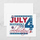 JULI 4 Celebration Einladung - anpassen! (Vorne/Hinten)