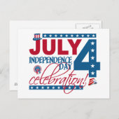 JULI 4 Celebration postcard, anpassen Postkarte (Vorne/Hinten)