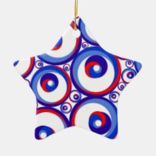 JULI 4. DEKORATOR THEMENORNAMENS - STERNE KERAMIK ORNAMENT