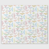 Juli, 4. Geburtstag, Geschenkpapier (Flach)