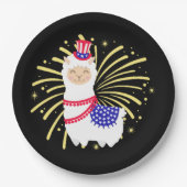 Juli 4. Llama Pappteller (Vorderseite)