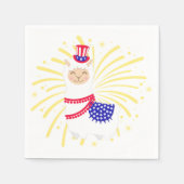 Juli 4. Llama Serviette (Vorderseite)