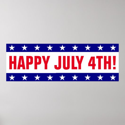JULI 4. Party Banner Poster (Vorne)