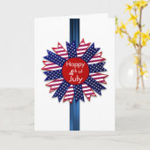 Juli 4., US Flagge-Band, patriotisch Karte (Gelbe Blume)