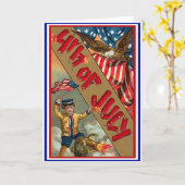 Juli 4. - Vintage Kunst Karte (Gelbe Blume)