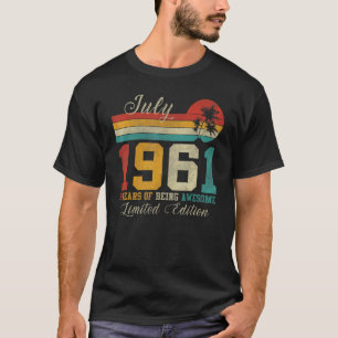 Juli 61 Vintag 1961 61 Geburtstag T-Shirt
