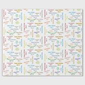 Juli, 8. Geburtstag Geschenkpapier (Flach)