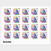 Juli, 8 Kindergeburtstag Stickers (Blatt)